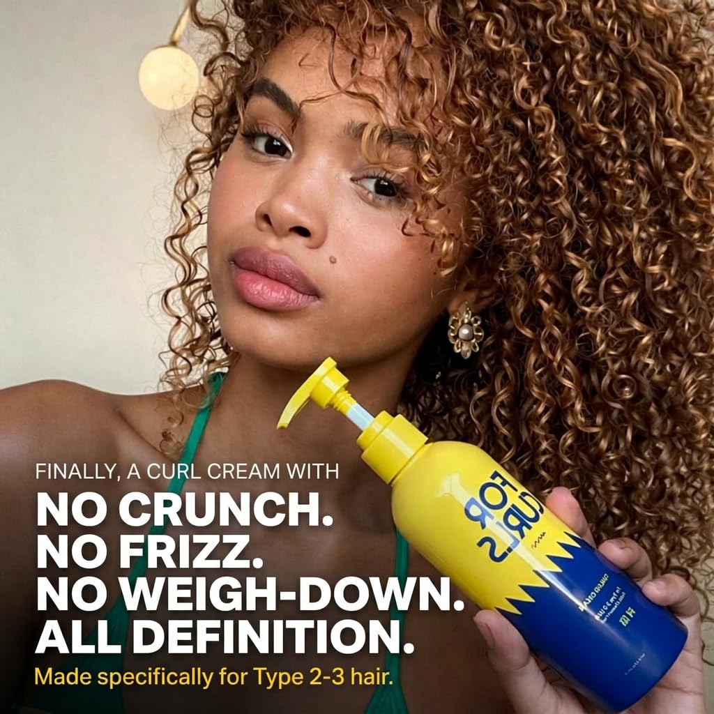 FOR CURLS Curl Cream for Curly & Wavy Hair | 8.4 oz | Anti-Frizz, Lightweight, Non-Crunchy | Sulfate & Paraben Free | Type 2-3 Hair Beauty & Personal Care For Hair