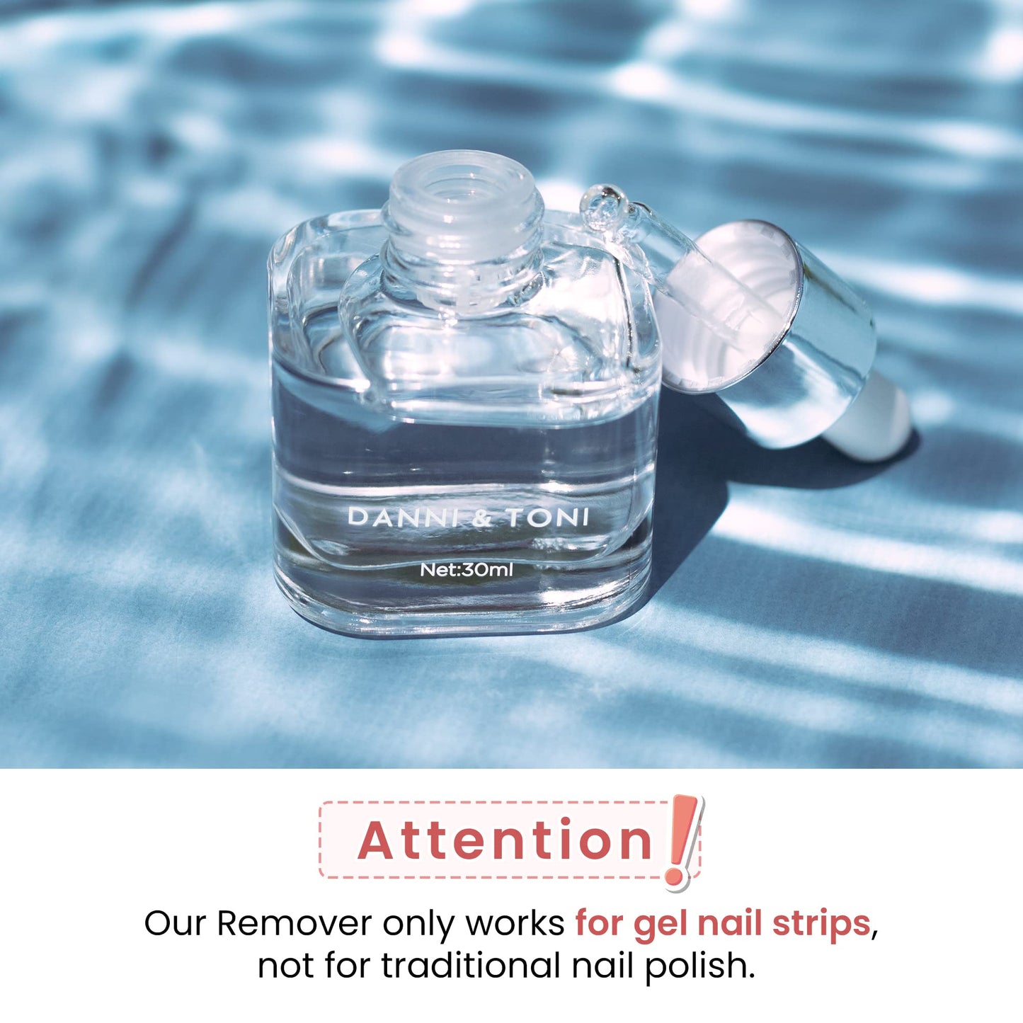 DANNI & TONI Professional Easy Peel Gel Nail Strips Remover 30ml - for Gel Nail Stickers Beauty & Personal Care DANNI & TONI