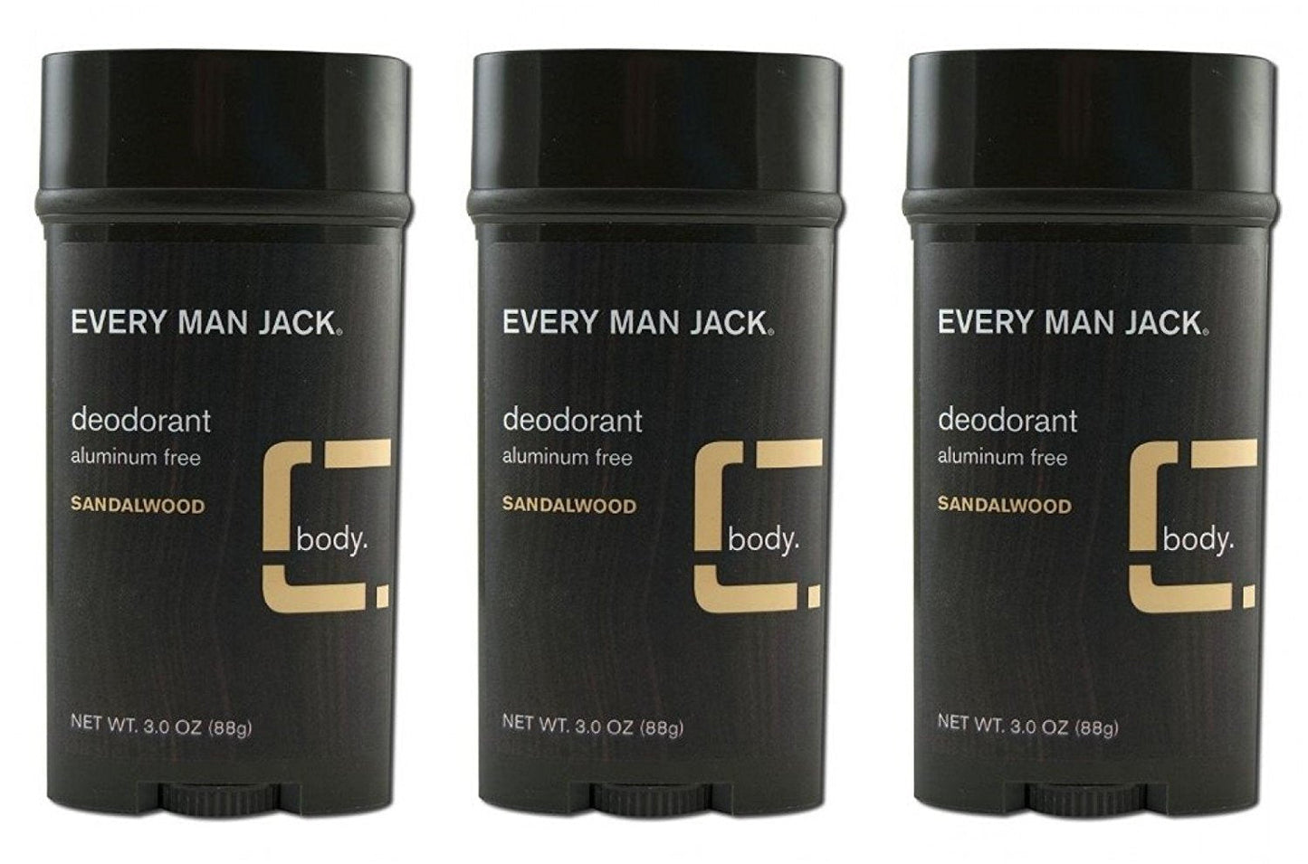 Every Man Jack Deodorant Stick Sandalwood 3 Ounce (Pack Of 3) Beauty and Personal Care Every Man Jack