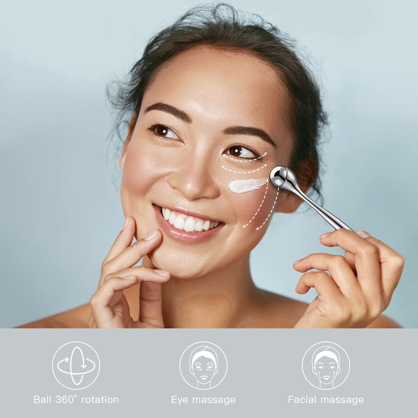 LISAPACK Metal Eye Cream Roller Wand, Face Massage, Facial Massager for Applicator, Reduce Puffiness Beauty & Personal Care LISAPACK