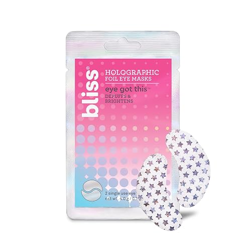 Bliss Eye Got This Holographic Foil Eye Masks - 5 Pack - Refreshing and Awakening Eyes - Reduces Puffiness and Dark Circles - Clean - Vegan Beauty & Personal Care Bliss
