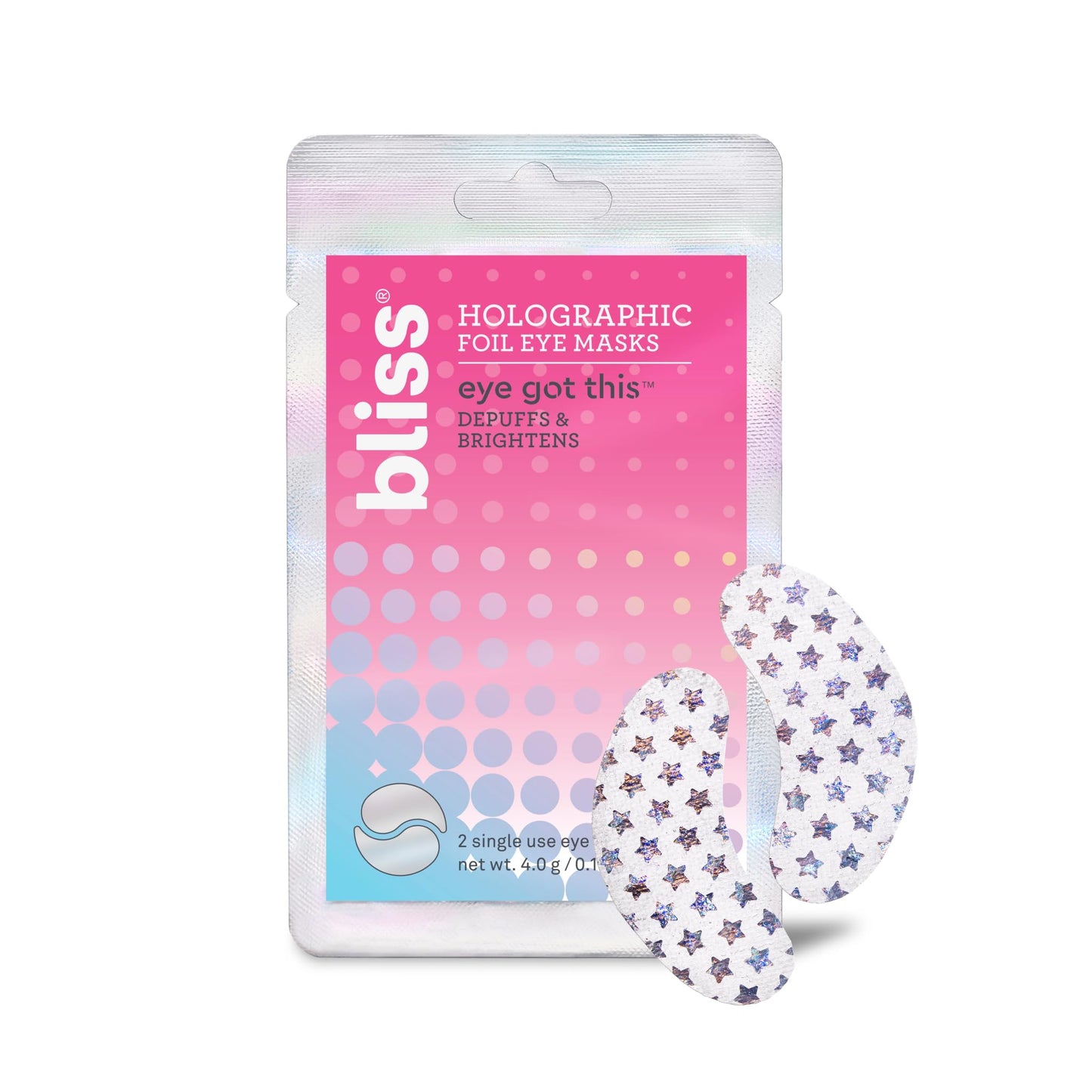 Bliss Eye Got This Holographic Foil Eye Masks - 5 Pack - Refreshing and Awakening Eyes - Reduces Puffiness and Dark Circles - Clean - Vegan Beauty & Personal Care Bliss
