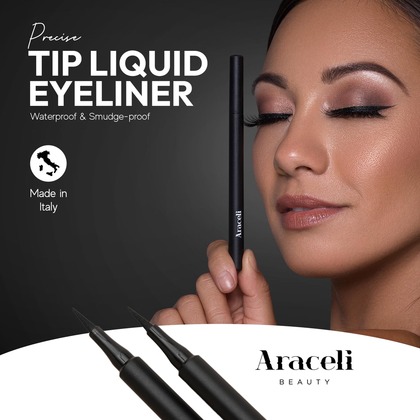 Aracelli Beauty Water Resistant Long-Lasting Eyeliner Pen - Precision Liquid Eye Liner with Smudge-Proof Formula - Easy Glide & Quick Dry - Perfect… Beauty & Personal Care Araceli Beauty