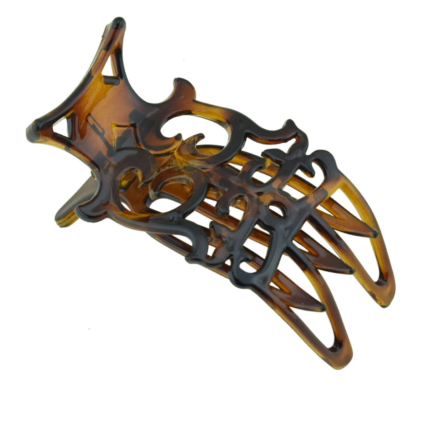 Parcelona French Intricate Celluloid Small Shell Slide in Side Slider Hair Updo Claw for Fine Hair Beauty & Personal Care Parcelona