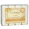 A LA MAISON Oat Milk Bar Soap - Triple French Milled Natural Moisturizing Hand Soap Bar (4 Bars of Soap, 3.5 oz) Beauty & Personal Care A LA MAISON