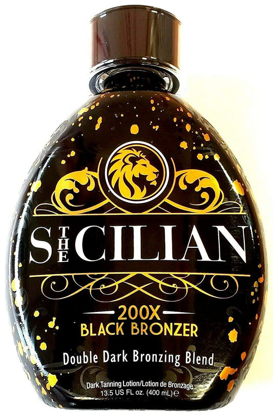 The Sicilian 200X Dark Black Bronzer Tanning Lotion - BEST for Glowing Skin - Gradual Bronzing & Sunless Self Tanner Lotion - Luxurious Sunless Body Beauty & Personal Care The Sicilian