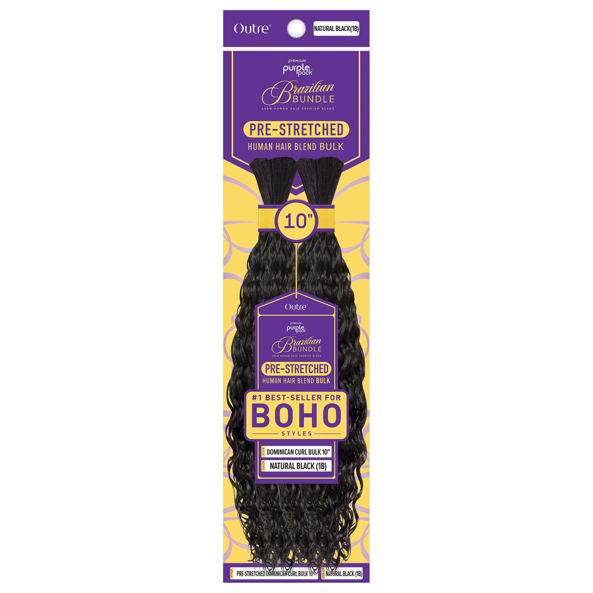 Outre Purple Pack Brazilian - Prestretched Dominican Curl Bulk 10" (COPPER ORANGE)