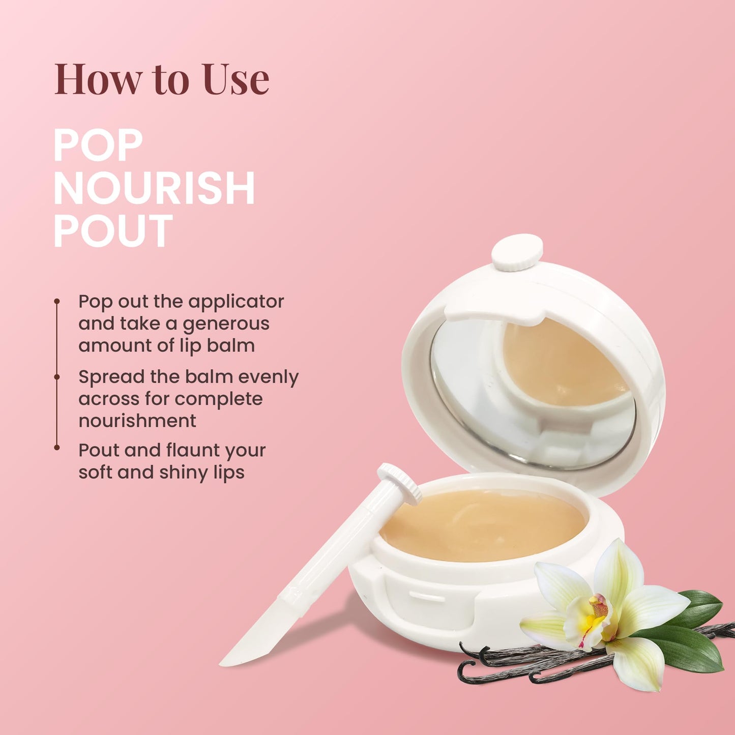 La Pink Vanilla Lip Balm with Shea & Kokum Butter - Nourished & Soft Lips - 100% Microplastic Free Formulation - 15 gms Beauty and Personal Care La Pink