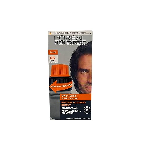 L’Oreal Paris Men Expert One Twist Mess Free Permanent Hair Color, Mens Hair Dye to Cover Grays, Easy Mix Ammonia Free Application, Dark Brown 03, 2 Beauty & Personal Care L'Oreal Paris