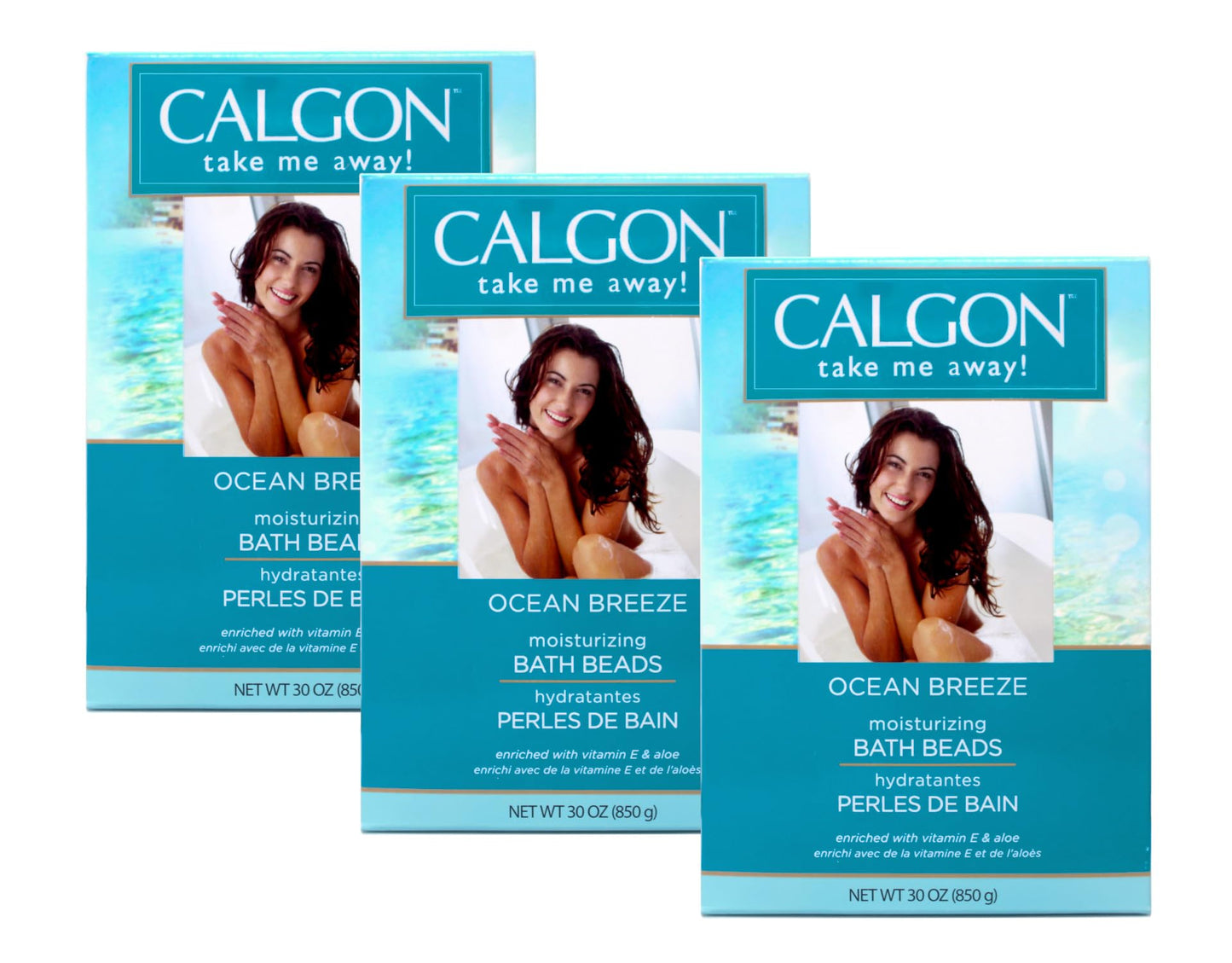 Calgon Ultra Moisturizing Bath Beads 30 Oz (Ocean Breeze, Pack of 3) Beauty and Personal Care Calgon