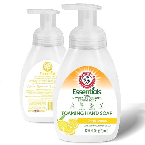 Arm & Hammer Foaming Hand Soap for Skin Cleaning - Cleanser with Fresh Lemon Scent - Hand Soap Pump with Aloe Vera & Different Ingredients 12.5 Fl Oz Beauty & Personal Care Arm & Hammer