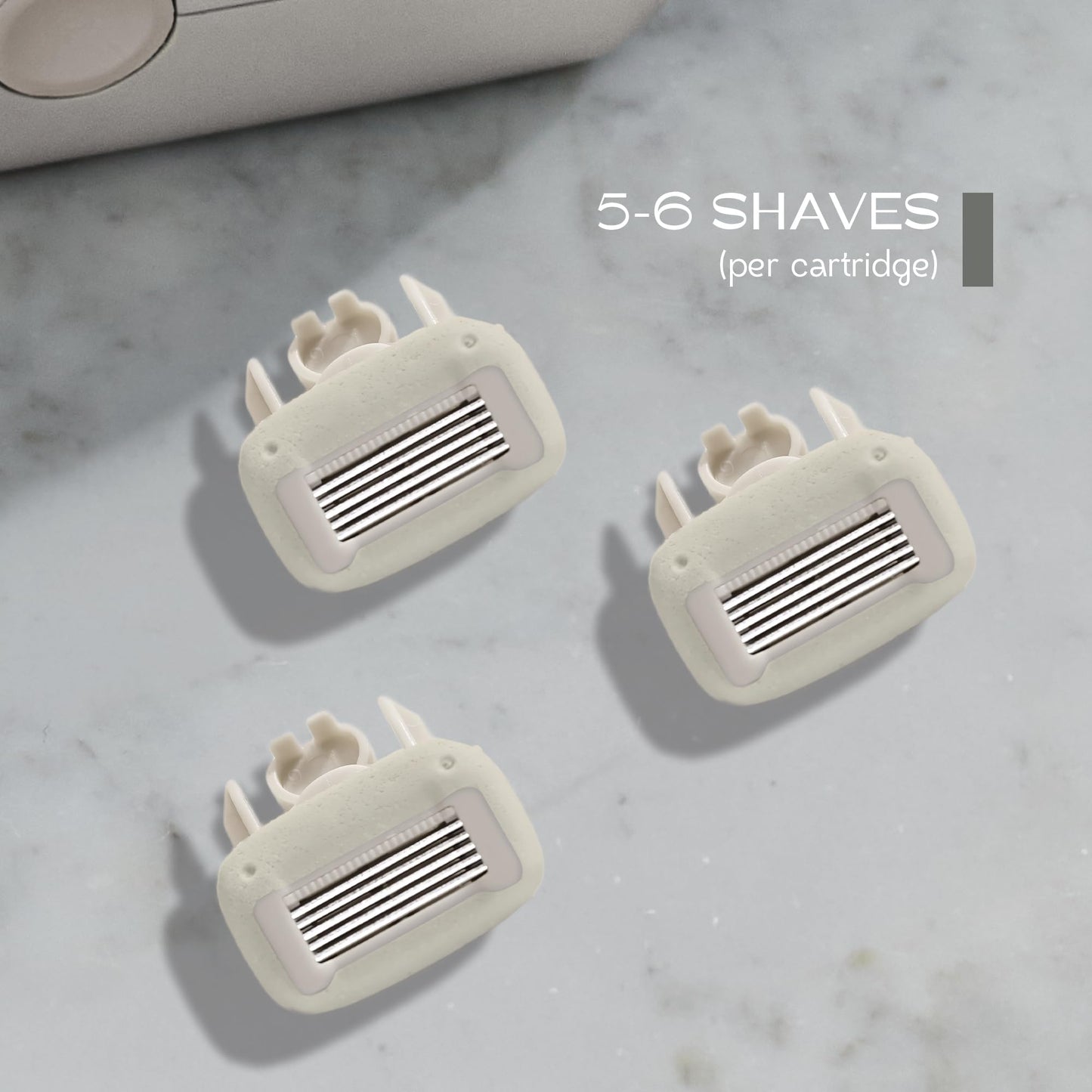 SKAURA Delicate Shaving Replacement Cartridges - 3 Precision Razor Refills with 5 Ultra Thin Blades for Intimate Area & Sensitive Skin, Easy Attach Beauty and Personal Care SKAURA