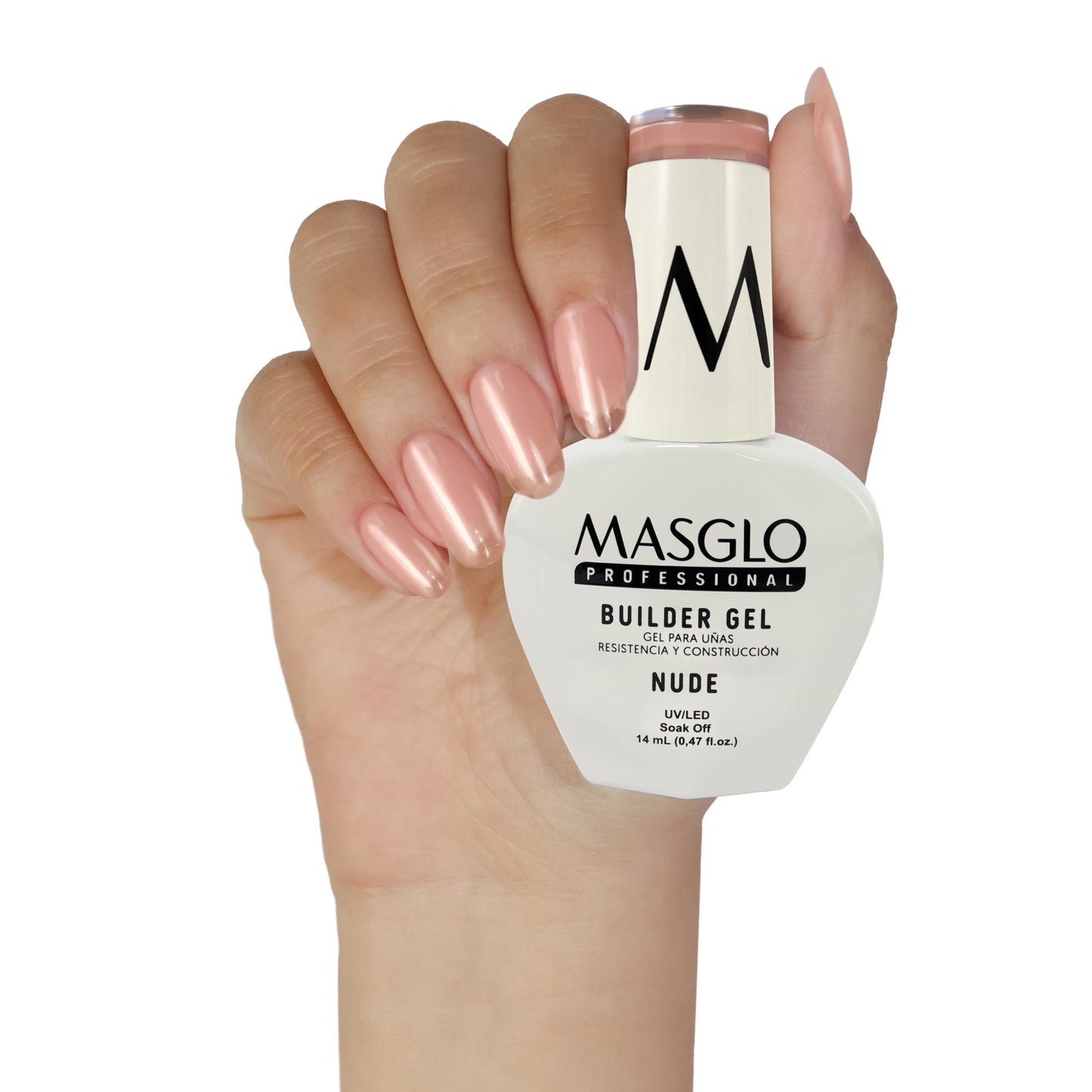 MASGLO Professional Builder Gel Nude, Nail Extension Formula, Self-Leveling Soak-Off Gel, Vegan UV/LED Sculpting System, Strong & Natural-Look Finish Beauty and Personal Care MASGLO