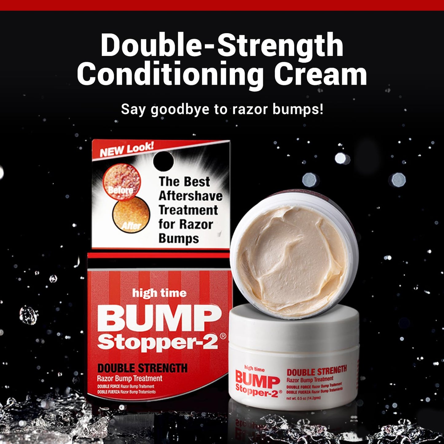 High Time Bump Stopper 2 | Ingrown Hair Treatment After Shave Cream | Razor Bump Treatment | Double Strength Formula | Post Shave Care | 0.5 oz (Pack Beauty and Personal Care high time