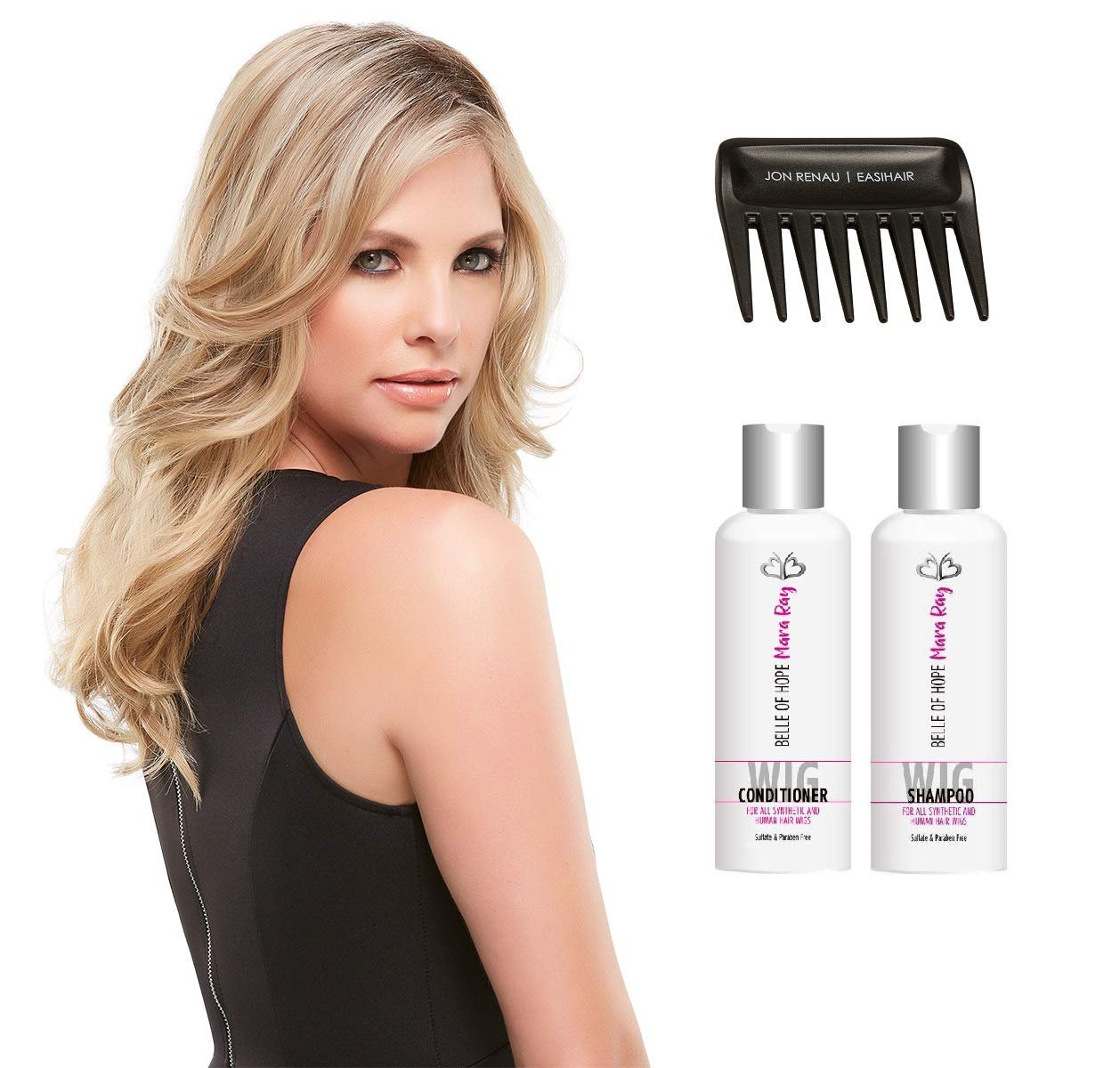 Bundle 4pc: EasiPart XL HD 12" by EasiHair, Wide Tooth Comb, Mara Ray Luxury 4oz Shampoo & Conditioner (14/26S10) Beauty & Personal Care EasiHair