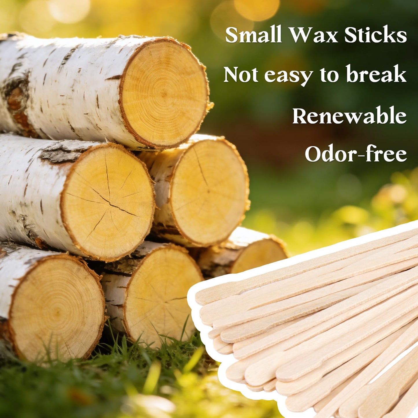 RAQEHO 200Pcs Eyebrow Wax Sticks - Small Wooden Waxing Sticks Wooden Wax Applicator for Nose Eyebrows Lips Hair Removal Waxing Essentials Mini Craft Beauty and Personal Care RAQEHO