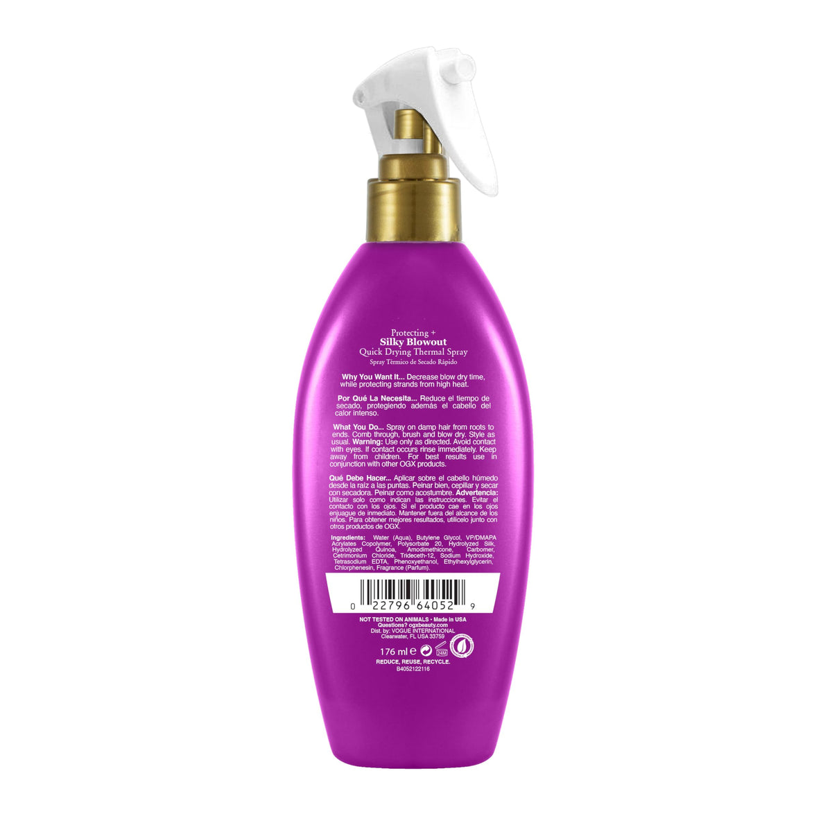 OGX Protecting + Silky Blowout Quick Drying Thermal Spray, 6 Fl Oz Beauty & Personal Care OGX
