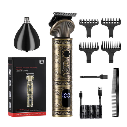 EWKYLSEM Hair Trimmer Professional Clipper Metal Cutting Machine Electric Cordless Rechargeable for Men(Black) Beauty and Personal Care EWKYLSEM