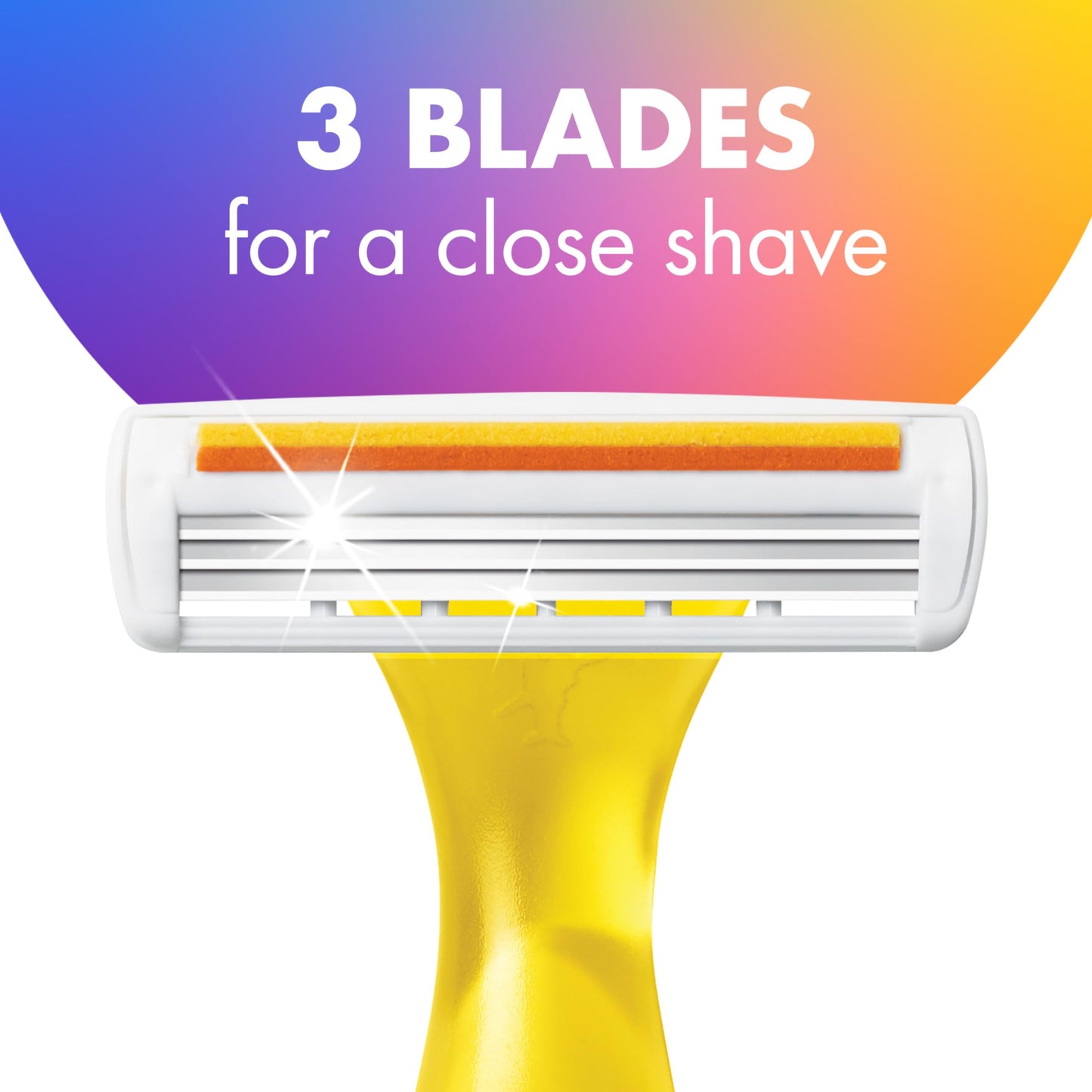 BIC Soleil 3 Colors Women's Disposable 3 Blade Razors, Colorful Handles and Moisture Strip, 10-Pack Beauty and Personal Care BIC