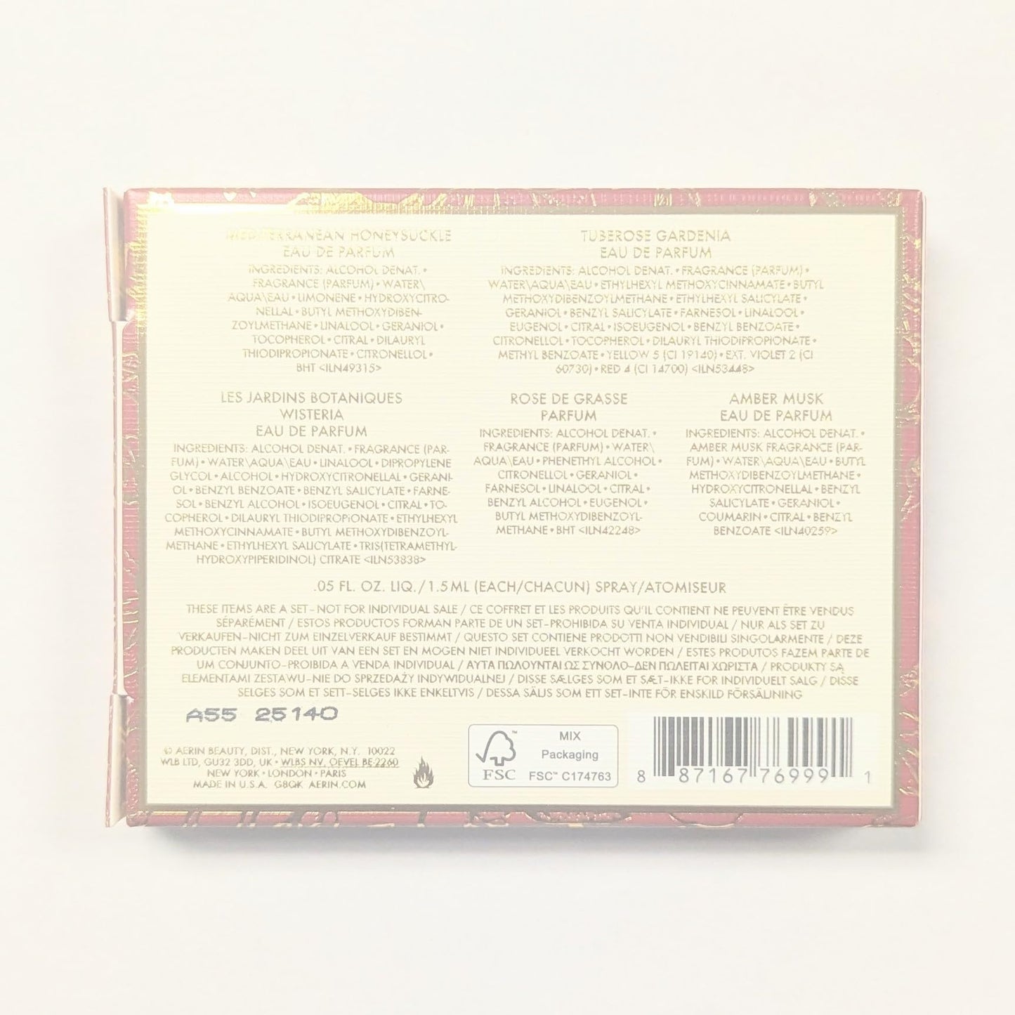 AERIN Best Sellers Fragrance Discovery Set 5in1 including Les Jardins Botaniques Wisteria Beauty & Personal Care AERIN