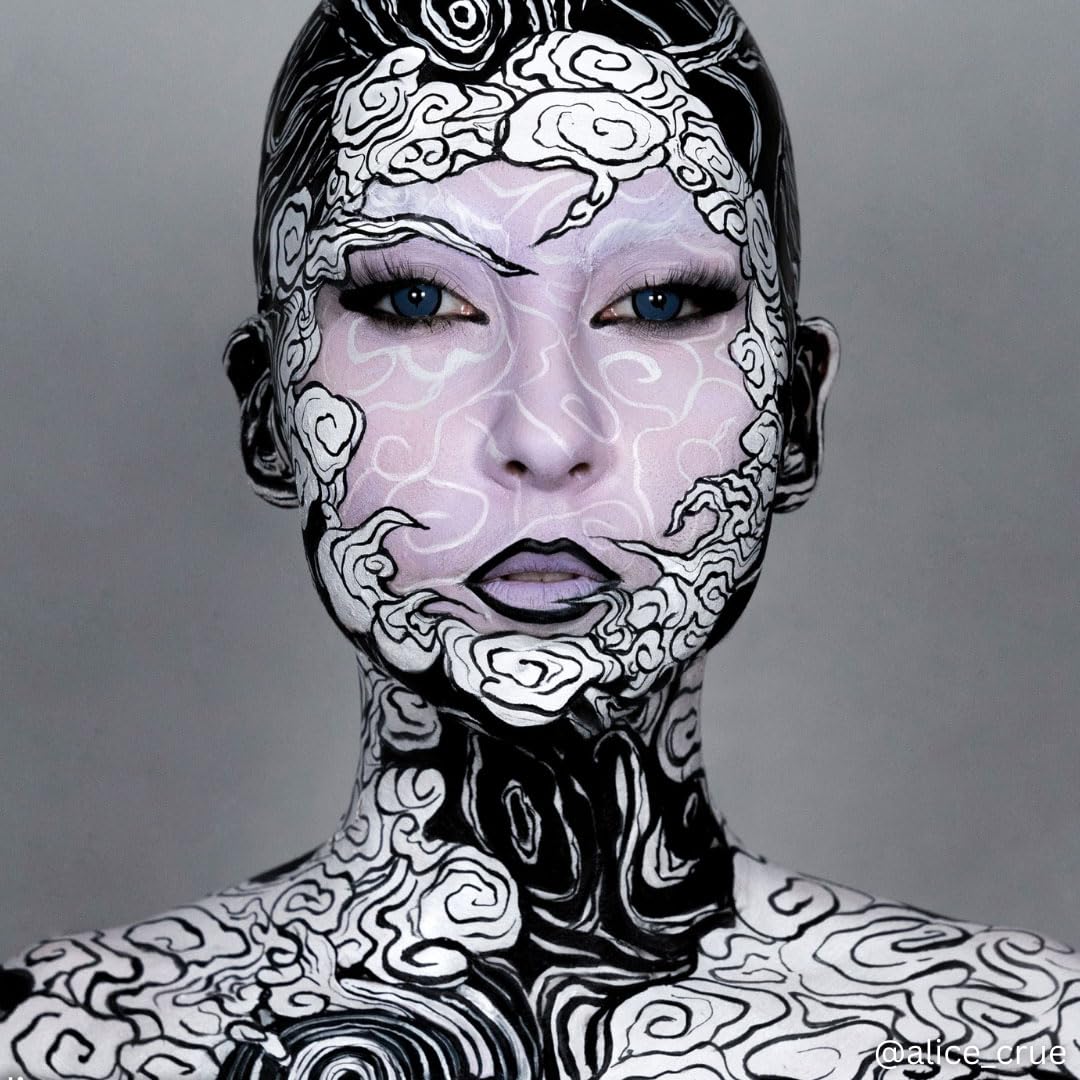 Mehron EDGE Face & Body Paint| Professional Water-Activated Face Paint Makeup | Made in the USA | For Cosplay, Halloween, & SFX (White) Beauty & Personal Care Mehron