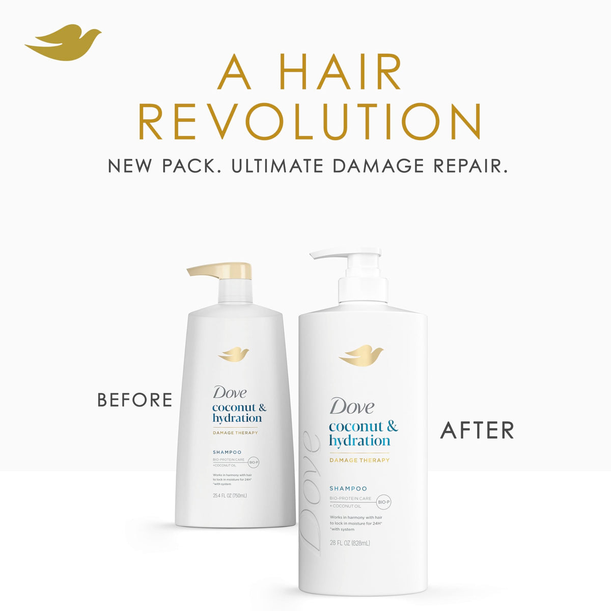 Dove Shampoo Coconut & Hydration for Dry Hair with Bio-Protein Care Technology and Coconut Oil 28 Fl Oz Beauty & Personal Care Dove