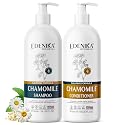 Edenika Botanicals Chamomile Shampoo and Conditioner Set, Calming Formula with Certified Organic and Natural Ingredients Intense Nourishment Makes Beauty & Personal Care EDENIKA BOTANICALS