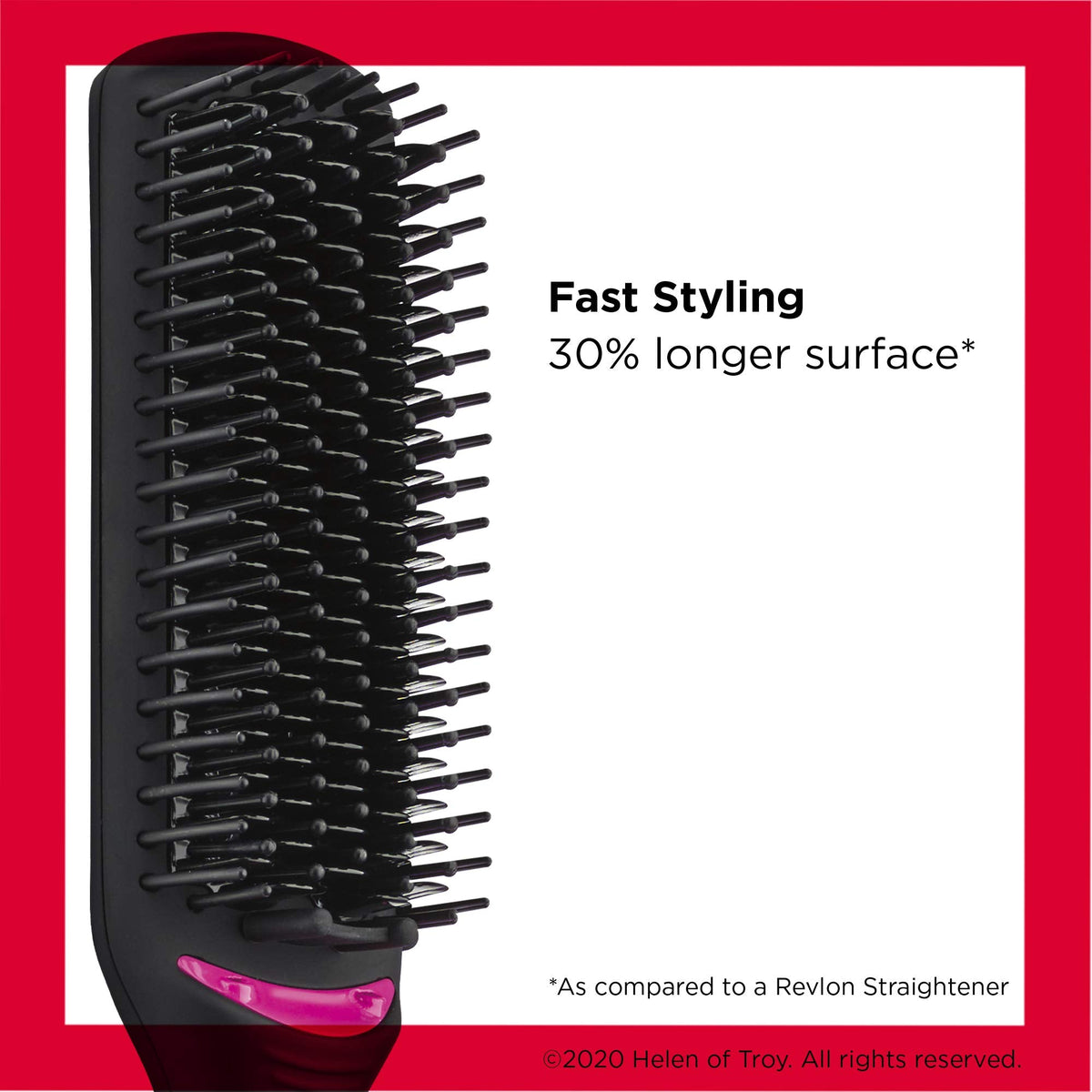 REVLON Salon One-Step Straight and Shine Heated Brush for Visibly Shinier, Smoother Hair | Hair Straightener That Revives Second Day Hair with an Ion Beauty & Personal Care Revlon