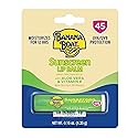Banana Boat SPF Lip Balm with Aloe Vera & Vitamin E, 0.15oz | Beach Essentials, Moisturizing Lip Sunscreen SPF 45, Travel Sunscreen for Lips, 0.15oz Beauty & Personal Care Banana Boat