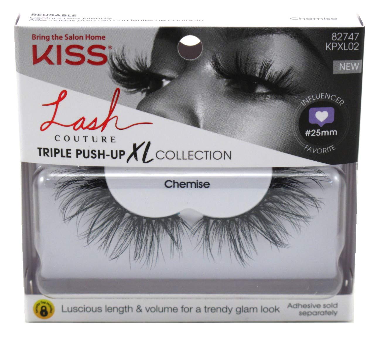 Kiss Lash Couture Triple Push- Up Xl Chemise (Pack of 3) Beauty & Personal Care KISS