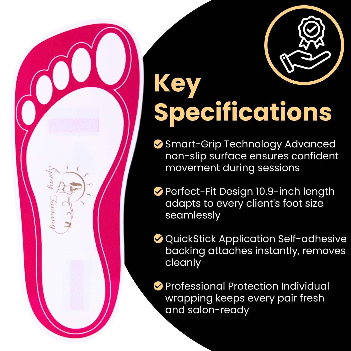 25Pairs(50Feets) Disposable Stick Spray Tanning Feet Pads Perfect for preventing spray tan solution,Deluxe & Hygienic Spray Tan Feet Pads-Ideal Beauty & Personal Care HeeStar