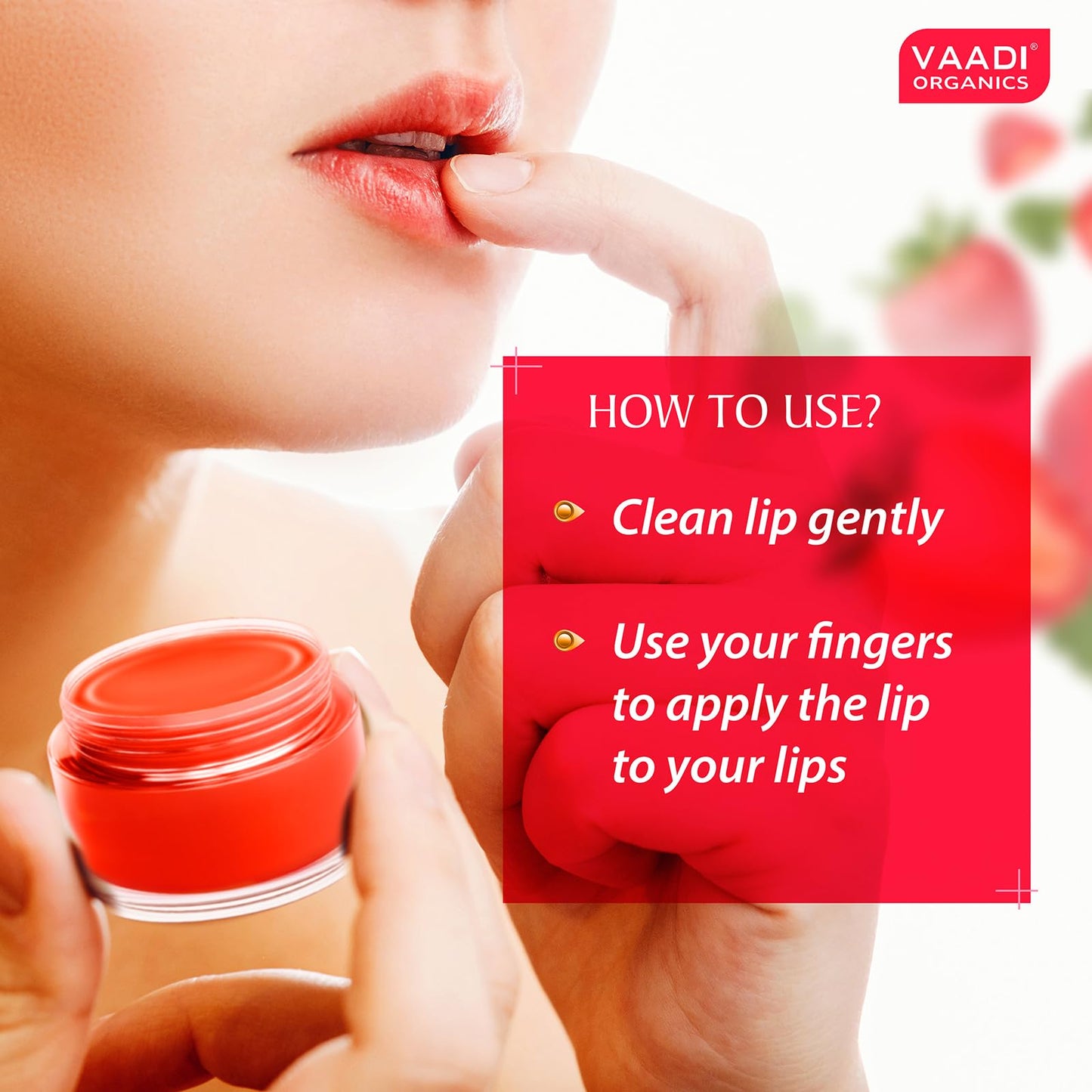 Vaadi Herbals Lip Balm, Strawberry and Honey, 10gm Beauty and Personal Care Vaadi Herbals