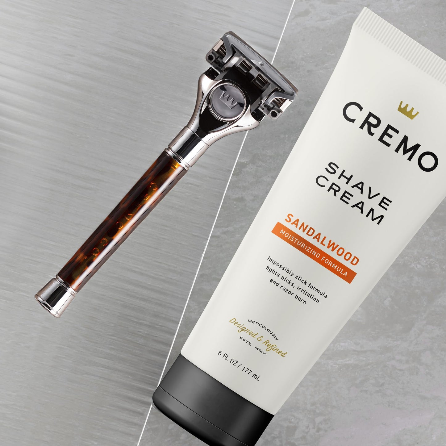Cremo Barber Grade Sandalwood Shave Cream, Astonishingly Superior Ultra-Slick Shaving Cream Fights Nicks, Cuts And Razor Burn, 6 Fl Oz (2 Pack) Beauty and Personal Care Cremo