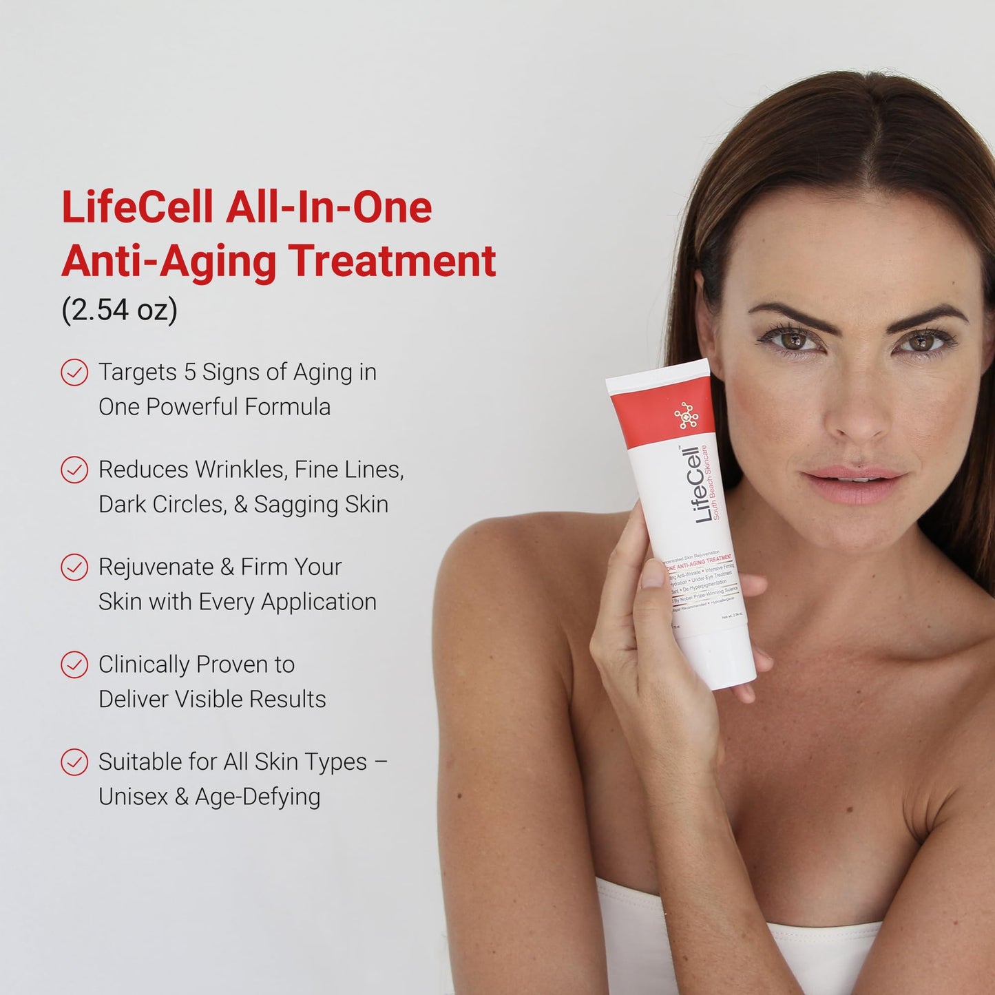 LifeCell All In One Anti-Aging Cream - Reduces Wrinkles, Fine Lines, Dark Circles & Sun Damage - Retinol, Vitamin C, DMAE & Hyaluronic Acid Beauty & Personal Care LifeCell
