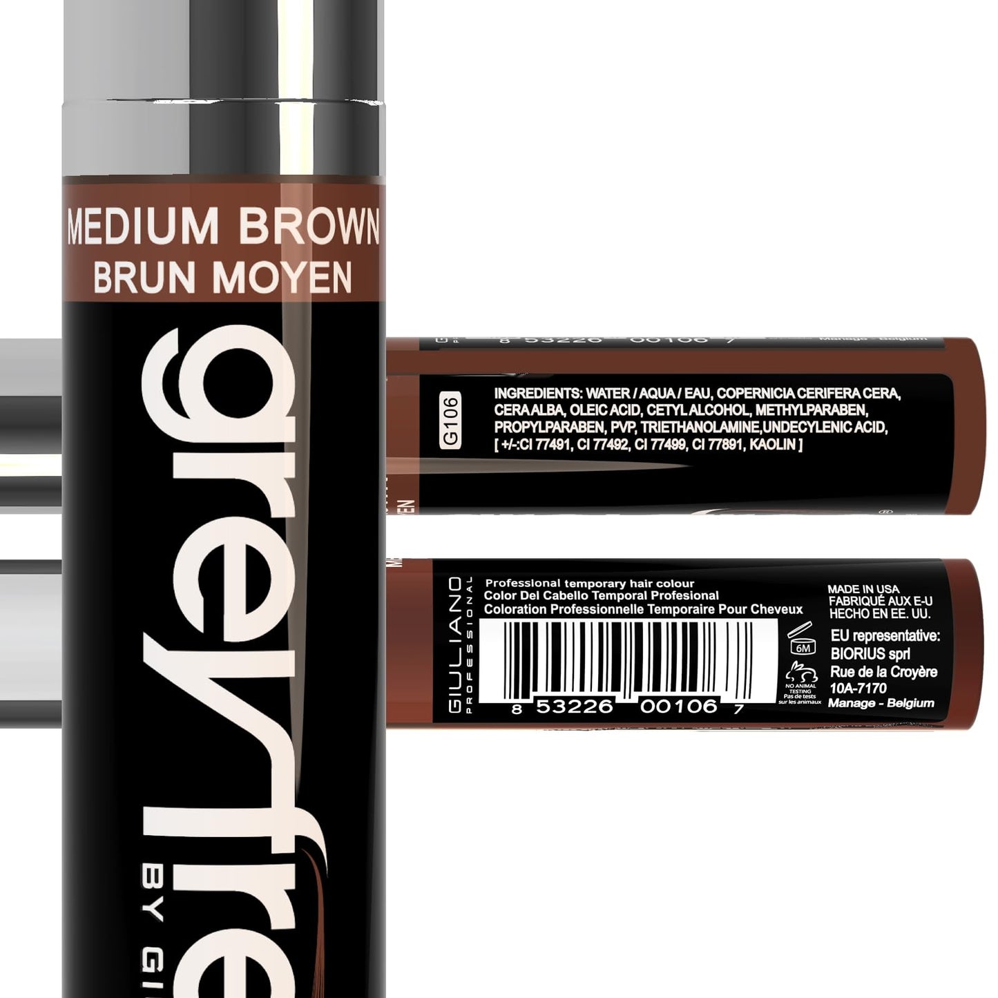 Greyfree Precision Root Touch-Up for Hairlines, Brows & Beard | Temporary Gray Coverage (MEDIUM BROWN) Beauty & Personal Care Greyfree