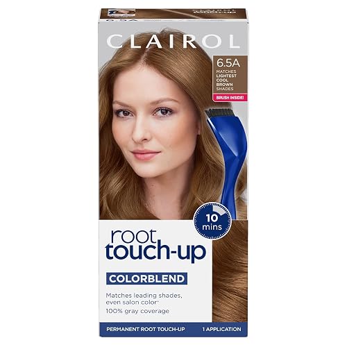 Clairol Root Touch-Up by Nice'n Easy Permanent Hair Dye, 6.5A Lightest Cool Brown Hair Color | 100% Gray Coverage | Easy Brush Application | Matches Beauty & Personal Care Clairol