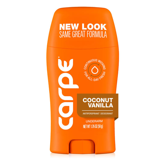 Carpe Underarm Antiperspirant - Coconut Vanilla Deodorant for Women - 100 Hour Sweat & Odor Control - Deodorant for Excessive Sweating - Clinical Beauty and Personal Care Carpe