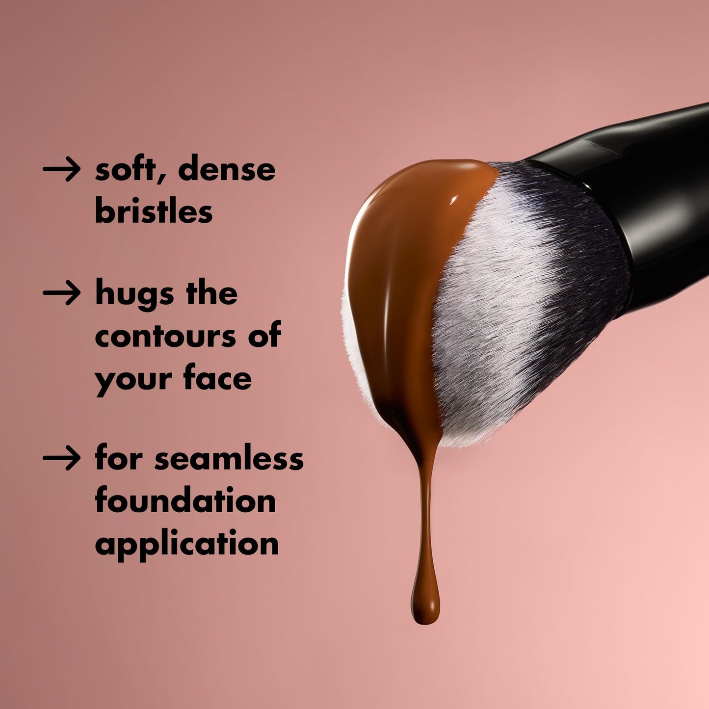 e.l.f. Smooth Swipe Foundation Brush, Face Makeup Brush For A Natural-Looking Finish, For Liquid & Cream Formulas, Vegan Beauty & Personal Care e.l.f.