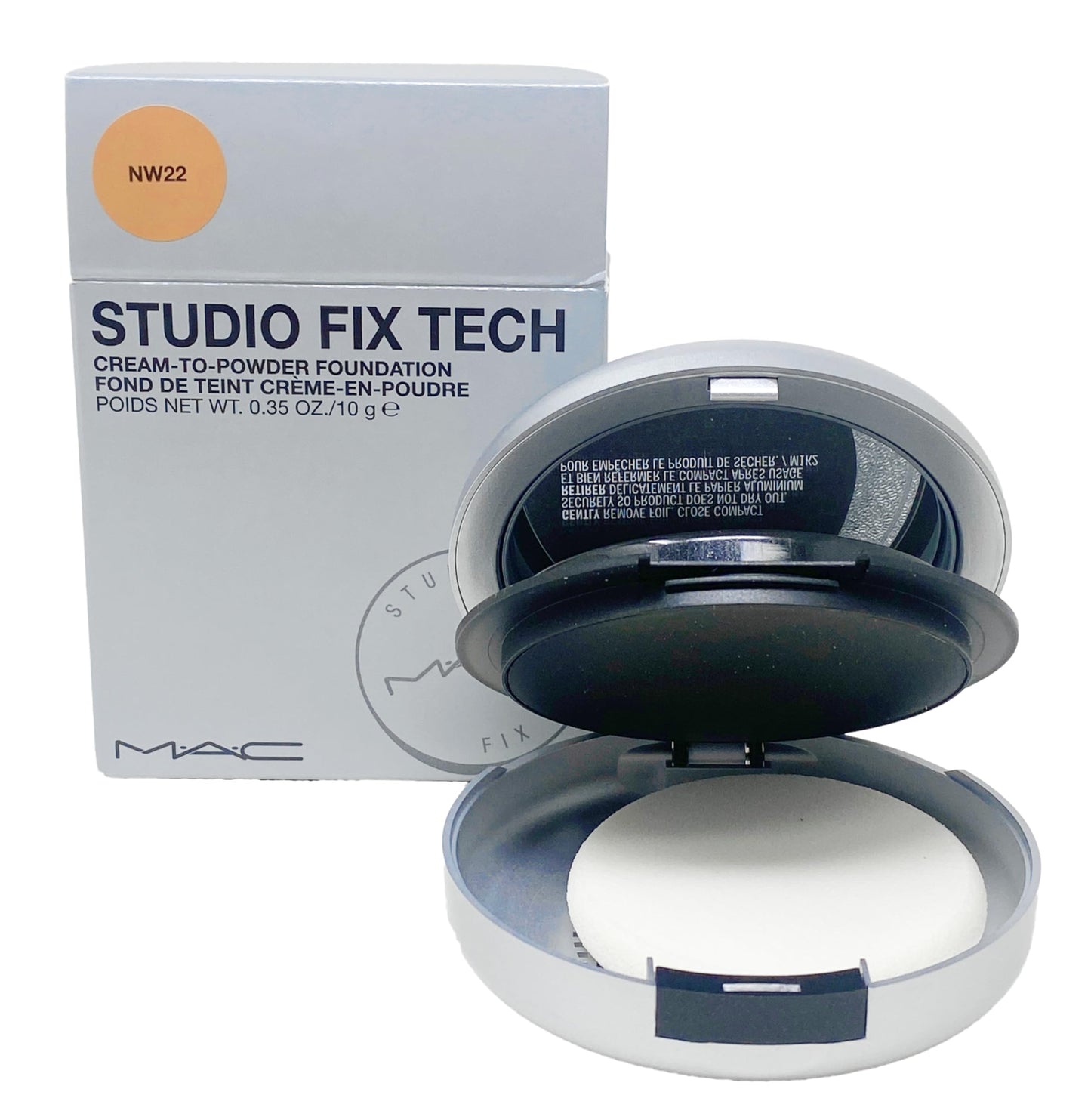 M.A.C Studio Fix Tech Cream-To-Powder Foundation -NW22 (Warm beige with rosy undertone for light to medium skin) .35 Oz / 10 g Beauty & Personal Care MAC