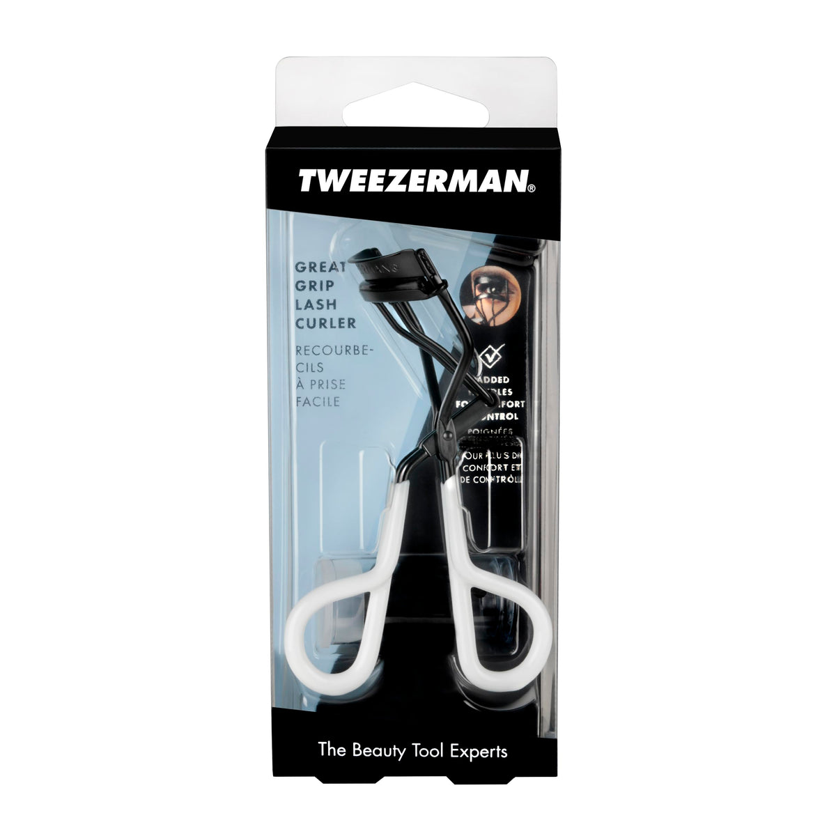 Tweezerman Great Grip Eyelash Curler for All Eye Shapes Onyx