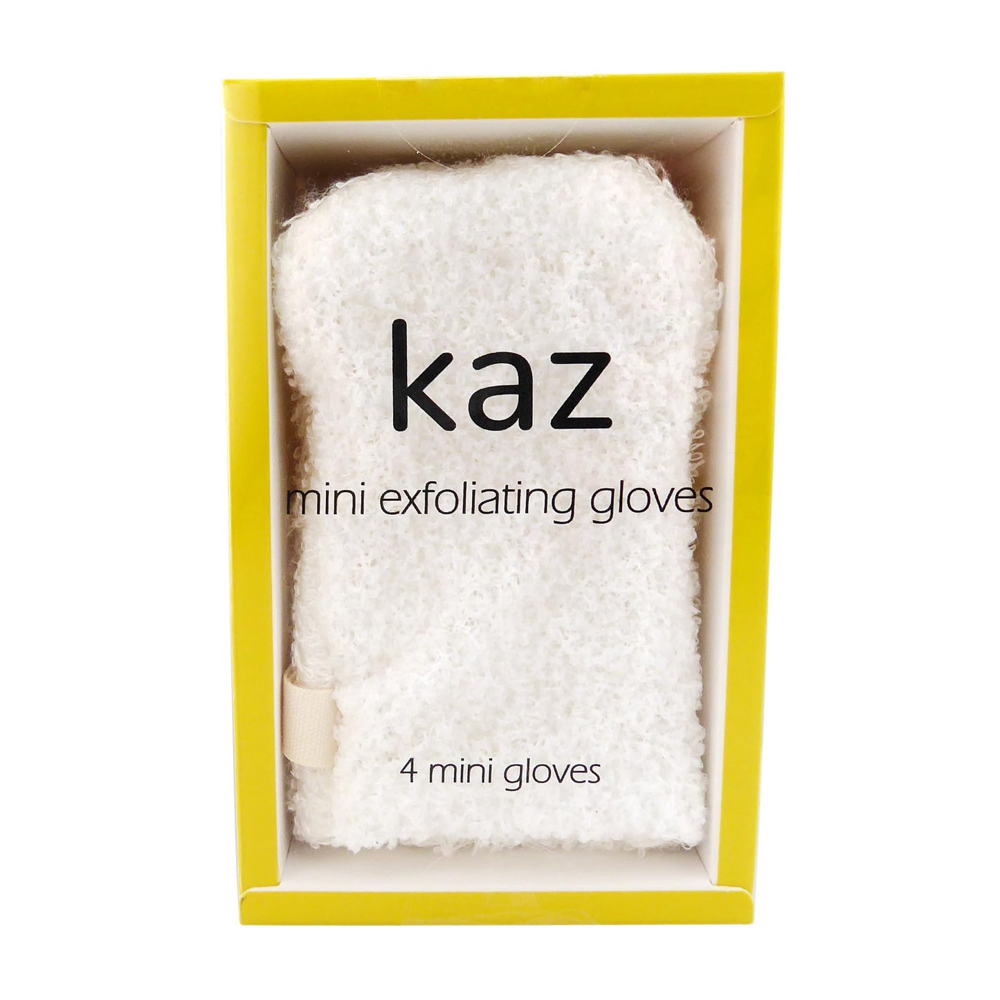 Waxness Kaz Exfoliating Mini Glove Finger Scrubber for Dead Skin Removal & Gentle Facial and Body Exfoliation, 4 Pack - Professional Skin Care Beauty and Personal Care Waxness