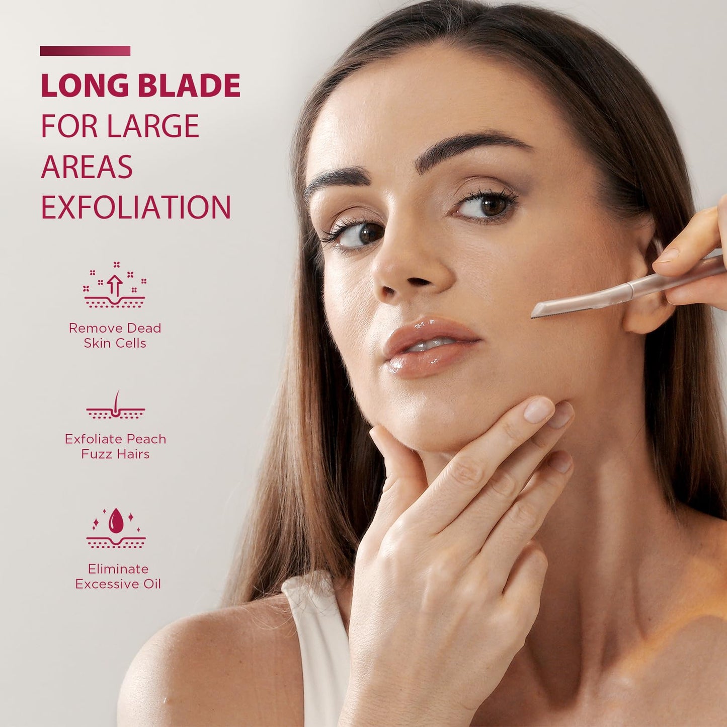 Dermaplane Razor for Women Face, (6 Count) Professional Dermaplaning Tool for Peach Fuzz, Facial and Eyebrow Hair Removal, Gentle Skin Exfoliation Beauty and Personal Care SINAHET