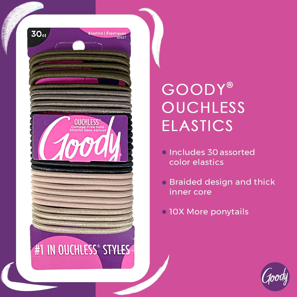 Goody Ouchless No Metal Elastics Starry Nights 30 Count30