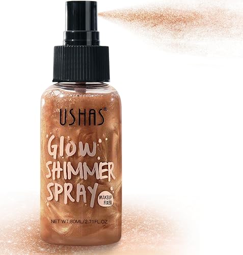 Body Glitter Spray, Body Shimmer Spray Quick Drying Body Glow Shimmer Long-Lasting Shiny Glitter Spray for Women Men for Party, Concert 2.6 Fl Oz Beauty & Personal Care BRIMFULITE