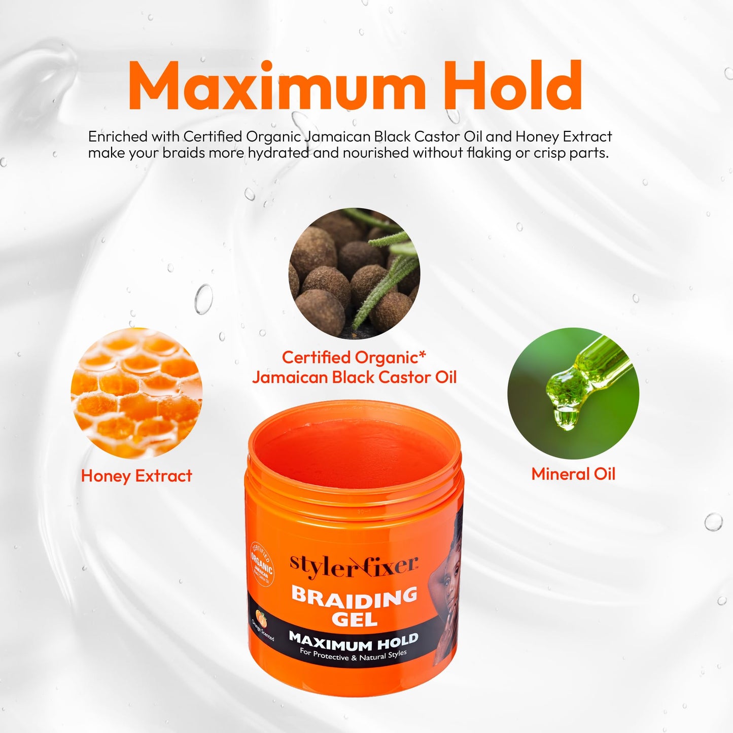 Red by Kiss Braiding Gel Maximum Hold Styler Fixer for Box Braids & Cornrows, Hydrating, Conditioning, Long-Lasting Frizz Control, 4C Moisturizing Beauty & Personal Care Red by Kiss