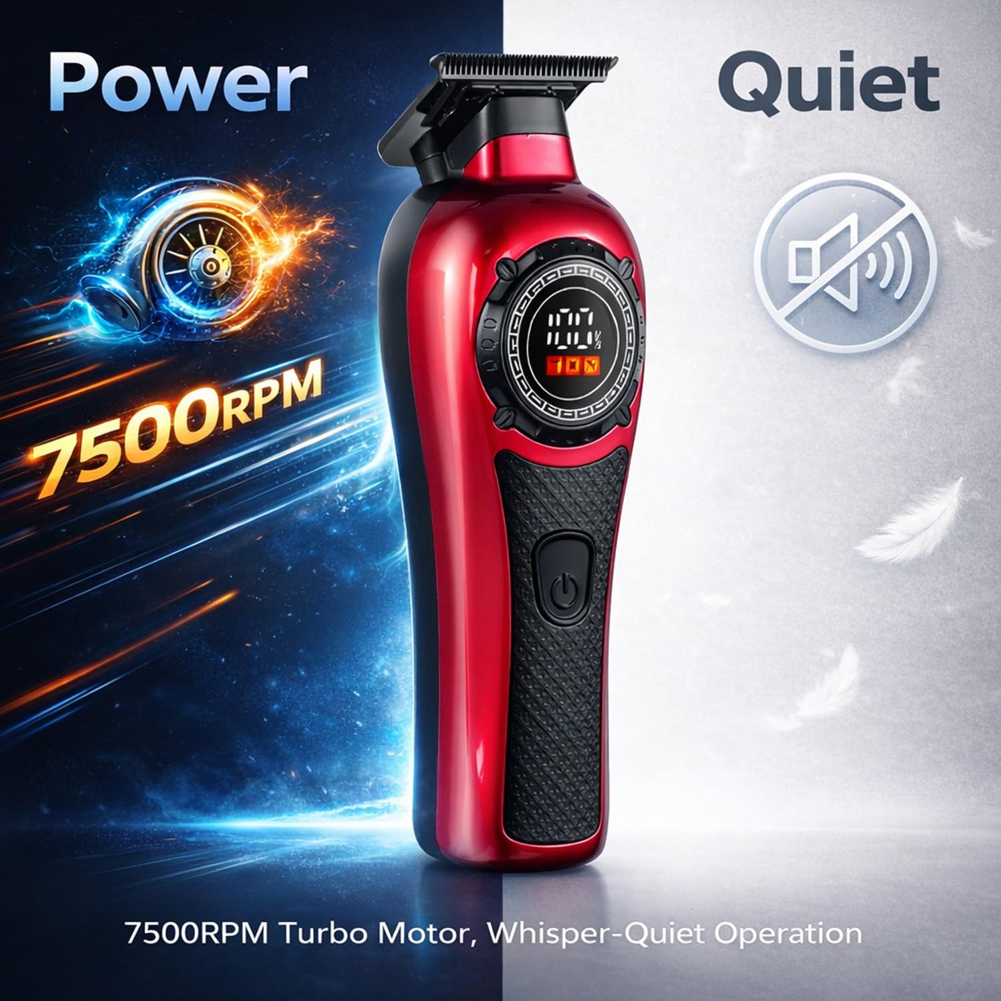 TARSHYRY Professional Barber Hair Clippers for Men, Rechargeable Hair Trimmer Kit for Home and Salon Grooming, High Power Low Noise,Ergonomic Design Beauty and Personal Care TARSHYRY