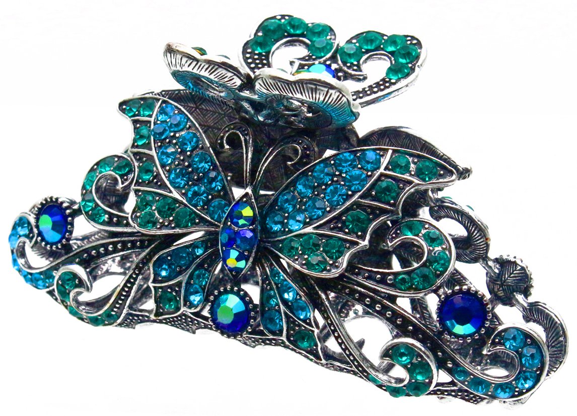 Fashion & Lifestyle Large Metal Alloy Hair Claw Jaw Clip for Women and Girls - Pretty Strong Clamp Non-Slip Barrette Hair Updo Grip Bath Accessories Beauty & Personal Care Fashion & Lifestyle