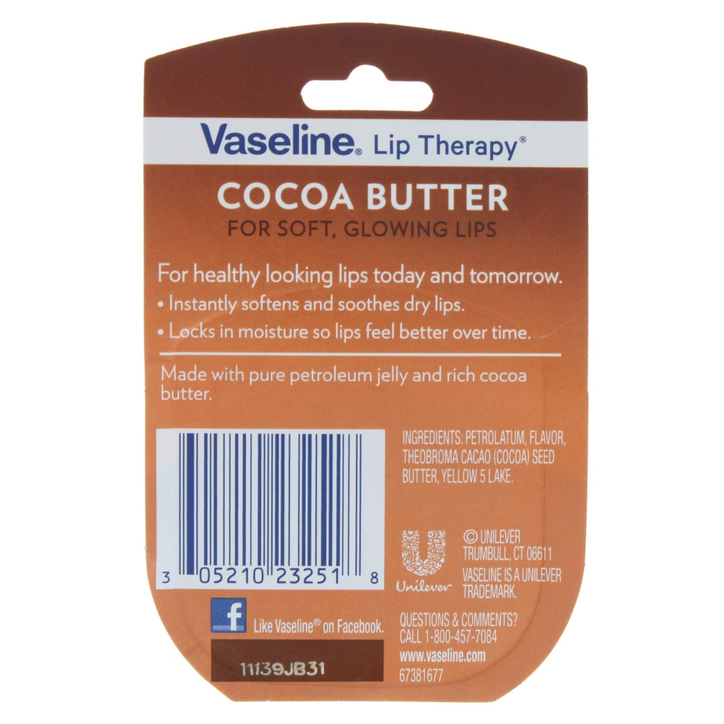 Vaseline Lip Therapy, Cocoa Butter 0.25 oz Beauty and Personal Care Vaseline