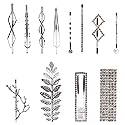Lawie 12 Pack Silver Vintage Retro Geometric Metal Pearl Crystal Rhinestone Branch Leaf Hair Clips Snap Barrettes Claw Clamps U Shaped Wedding Party Beauty & Personal Care Lawie