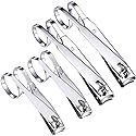 Mudder 4 Pack EZ Grip Nail Clipper Set Sharp Stainless Steel Fingernail and Toenail Clipper Cutters Trimmer Long Handle Travel Nail Kit for Men Beauty & Personal Care Mudder